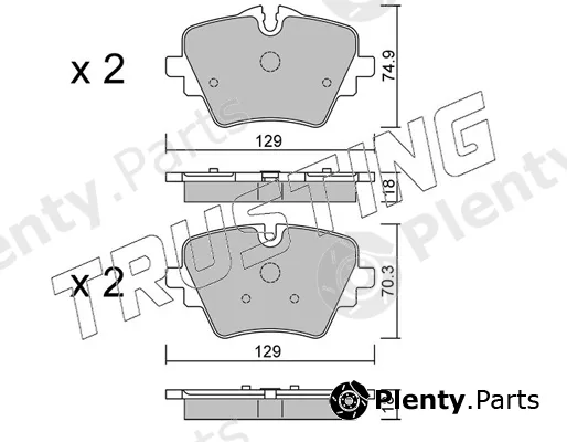 Trusting 1061.1 — Brake Pad Set, disc brake