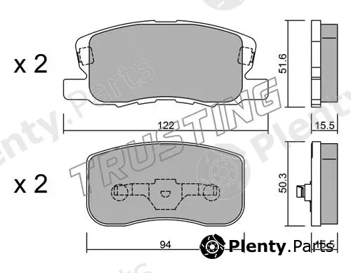 Trusting 956.0 — Brake Pad Set, disc brake