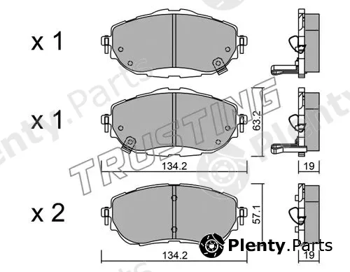 Trusting 1014.0 — Brake Pad Set, disc brake
