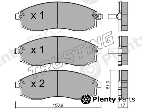 Trusting 315.0 — Brake Pad Set, disc brake