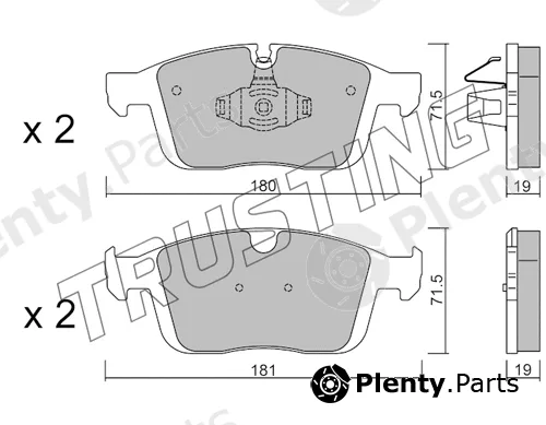 Trusting 1188.0 — Brake Pad Set, disc brake