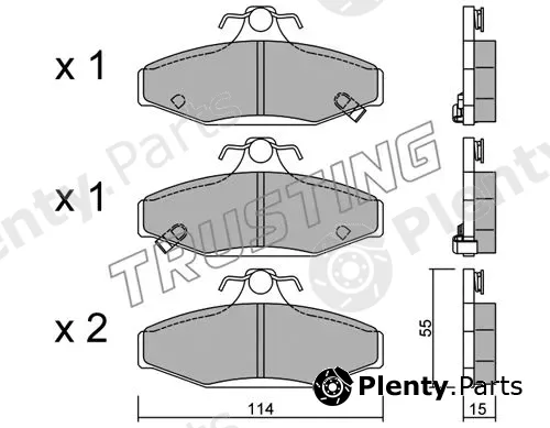 Trusting 536.0 — Brake Pad Set, disc brake
