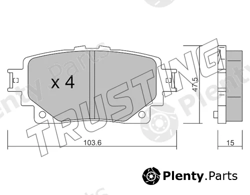 Trusting 1229.0 — Brake Pad Set, disc brake