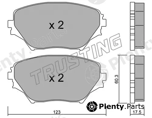 Trusting 445.0 — Brake Pad Set, disc brake