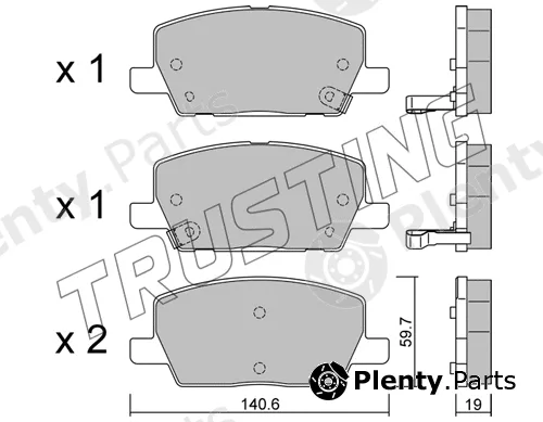 Trusting 1212.0 — Brake Pad Set, disc brake