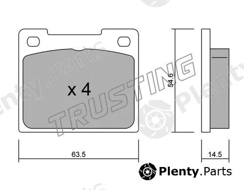 Trusting 022.0 — Brake Pad Set, disc brake