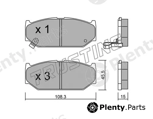Trusting 914.0 — Brake Pad Set, disc brake