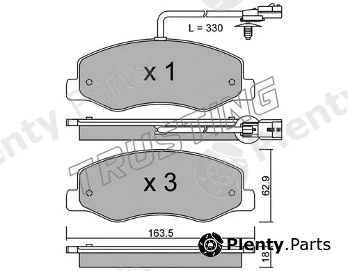Trusting 917.0 — Brake Pad Set, disc brake