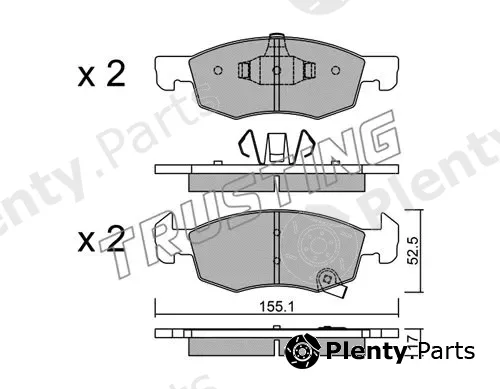 Trusting 1058.0 — Brake Pad Set, disc brake