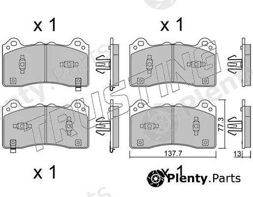 Trusting 1220.1 — Brake Pad Set, disc brake