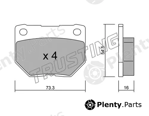 Trusting 510.0 — Brake Pad Set, disc brake