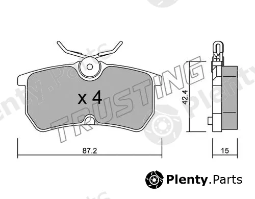 Trusting 326.0 — Brake Pad Set, disc brake