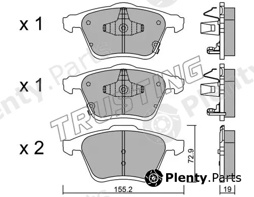 Trusting 821.0 — Brake Pad Set, disc brake