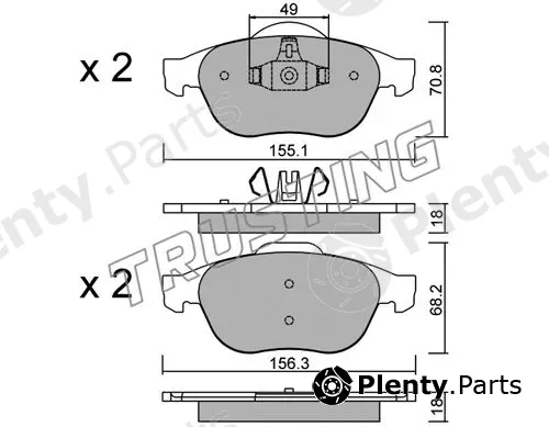Trusting 345.2 — Brake Pad Set, disc brake
