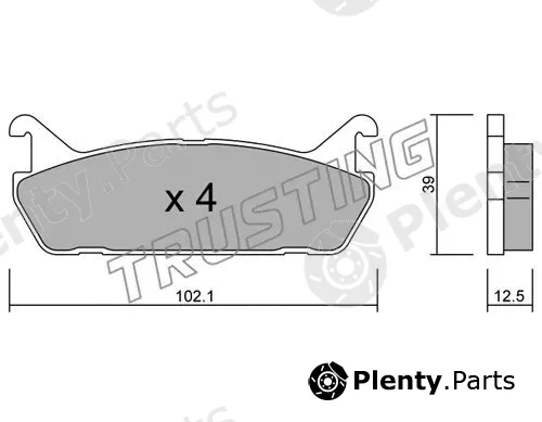 Trusting 399.0 — Brake Pad Set, disc brake