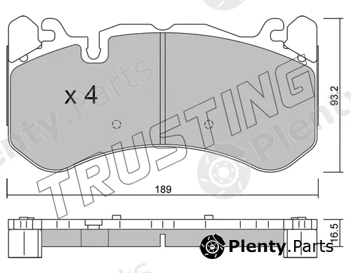 Trusting 1198.1 — Brake Pad Set, disc brake