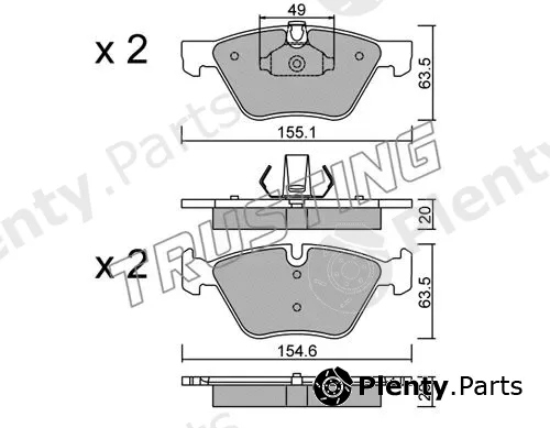 Trusting 573.0 — Brake Pad Set, disc brake