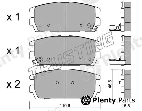 Trusting 523.0 — Brake Pad Set, disc brake