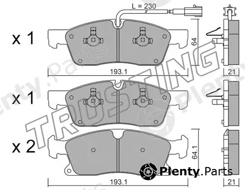 Trusting 942.5 — Brake Pad Set, disc brake