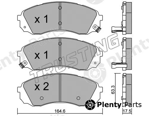 Trusting 801.0 — Brake Pad Set, disc brake