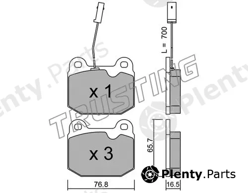 Trusting 015.2 — Brake Pad Set, disc brake