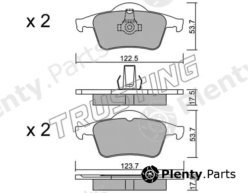 Trusting 357.0 — Brake Pad Set, disc brake