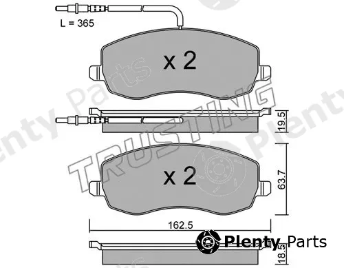 Trusting 864.0 — Brake Pad Set, disc brake