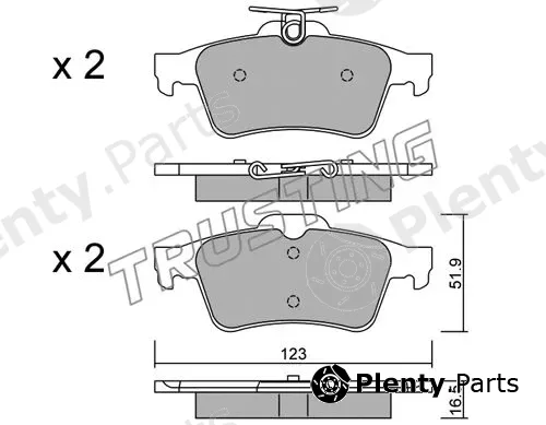 Trusting 346.1 — Brake Pad Set, disc brake