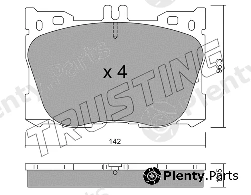Trusting 1134.0 — Brake Pad Set, disc brake