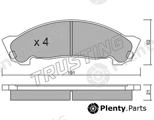 Trusting 988.0 — Brake Pad Set, disc brake