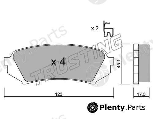 Trusting 469.0 — Brake Pad Set, disc brake