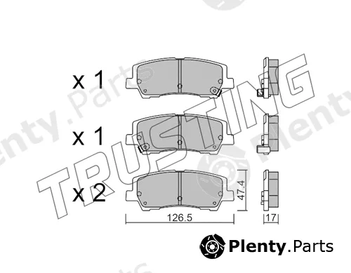 Trusting 1184.0 — Brake Pad Set, disc brake