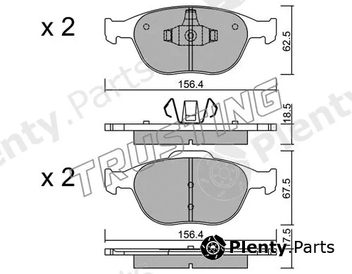 Trusting 549.0 — Brake Pad Set, disc brake
