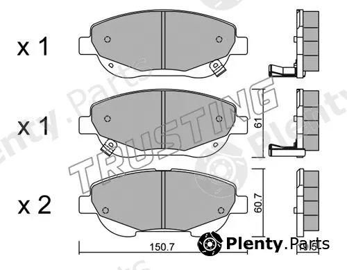 Trusting 896.0 — Brake Pad Set, disc brake
