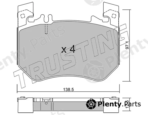 Trusting 1311.0 — Brake Pad Set, disc brake