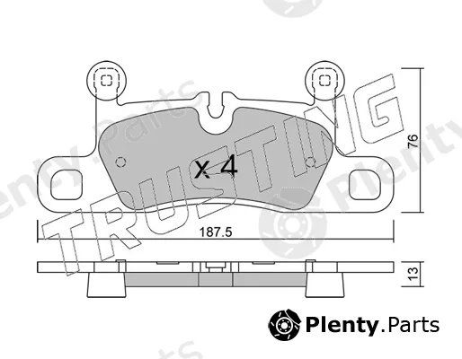 Trusting 1315.0 — Brake Pad Set, disc brake