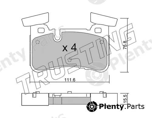 Trusting 1199.0 — Brake Pad Set, disc brake