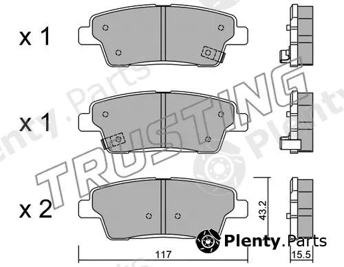 Trusting 1140.0 — Brake Pad Set, disc brake
