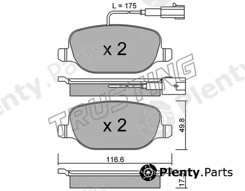 Trusting 720.1 — Brake Pad Set, disc brake