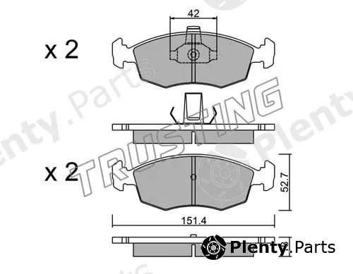 Trusting 283.3 — Brake Pad Set, disc brake