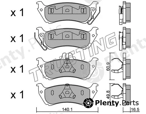Trusting 586.1 — Brake Pad Set, disc brake