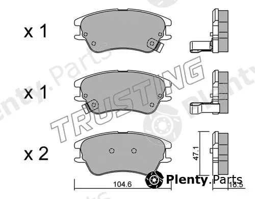 Trusting 518.0 — Brake Pad Set, disc brake