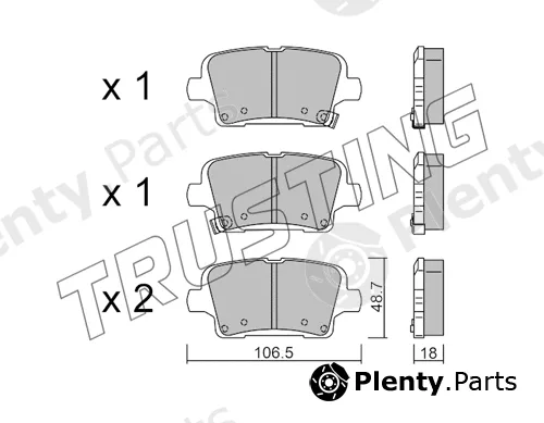 Trusting 1181.0 — Brake Pad Set, disc brake