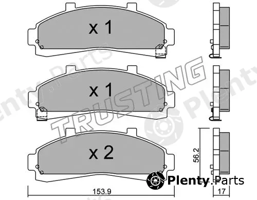Trusting 699.0 — Brake Pad Set, disc brake