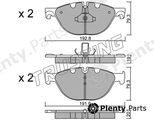 Trusting 847.0 — Brake Pad Set, disc brake
