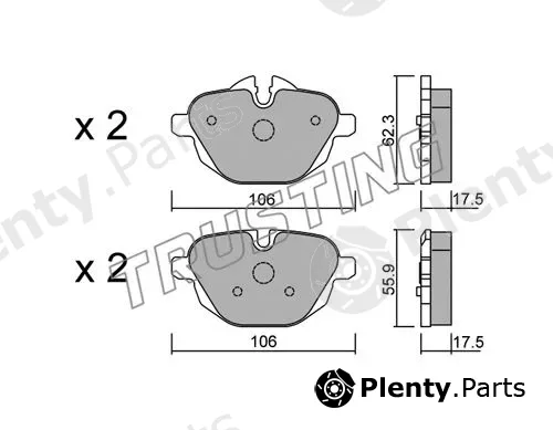 Trusting 938.0 — Brake Pad Set, disc brake