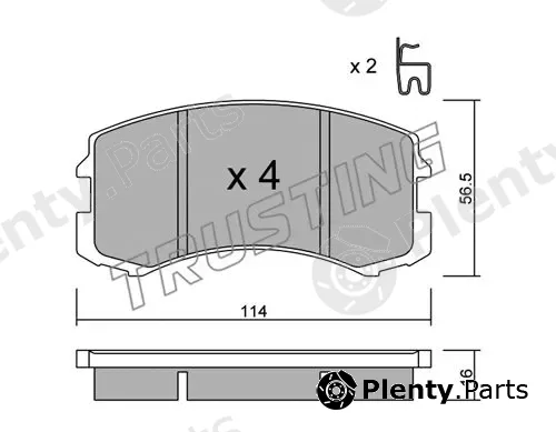 Trusting 752.0 — Brake Pad Set, disc brake
