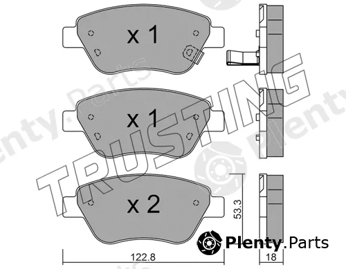 Trusting 330.2 — Brake Pad Set, disc brake