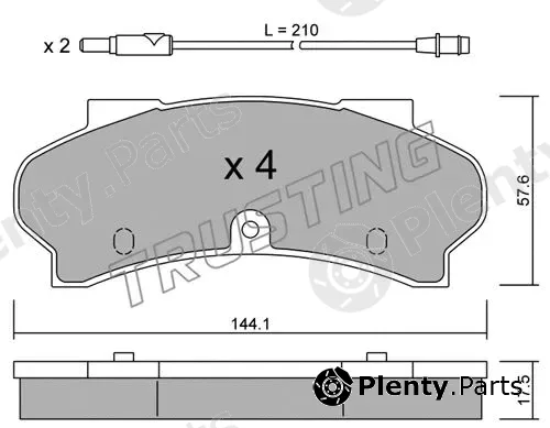 Trusting 019.1 — Brake Pad Set, disc brake
