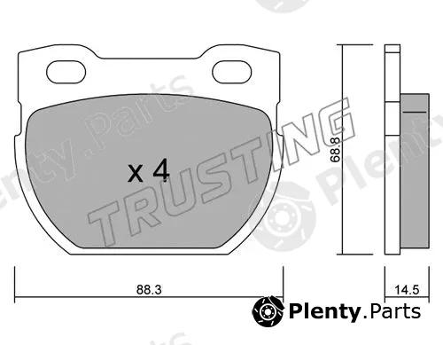Trusting 363.0 — Brake Pad Set, disc brake